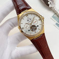 OMEGA Gold-Tone Brown Strap Watch — hero