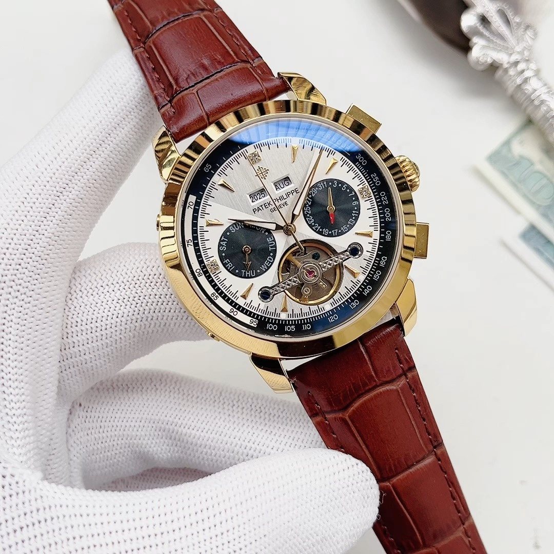 Patek Philippe Gold-Tone White Dial Watch — hero