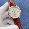 OMEGA Brown Leather Strap Watch — hero