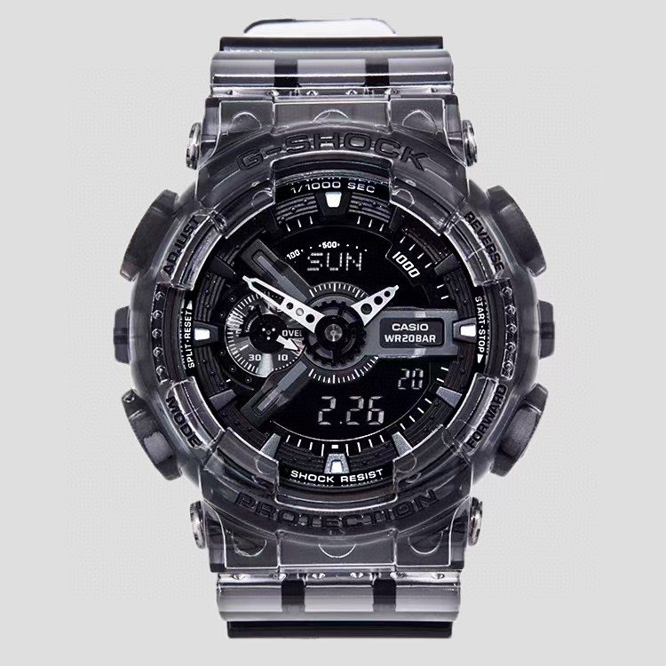 CASIO Transparent Gray Black Dial Watch — hero