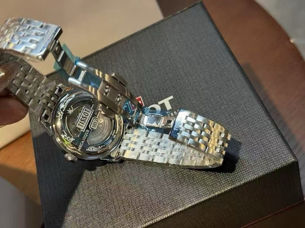 Tissot White Dial Bracelet Watch — back