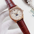 Patek Philippe Rose Gold-Tone Leather Strap Watch — hero