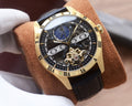 Cartier Black Dial Leather Strap Watch — hero