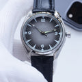OMEGA Black Leather Strap Watch — hero
