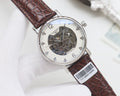 LONGINES Brown Silver White Dial Strap Watch — hero