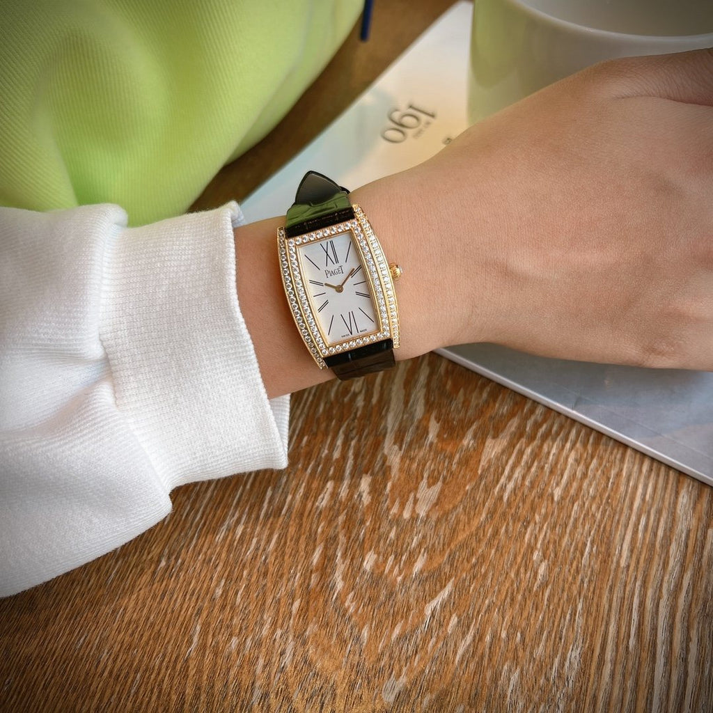 Piaget Gold Blue Dial Strap Watch — hero