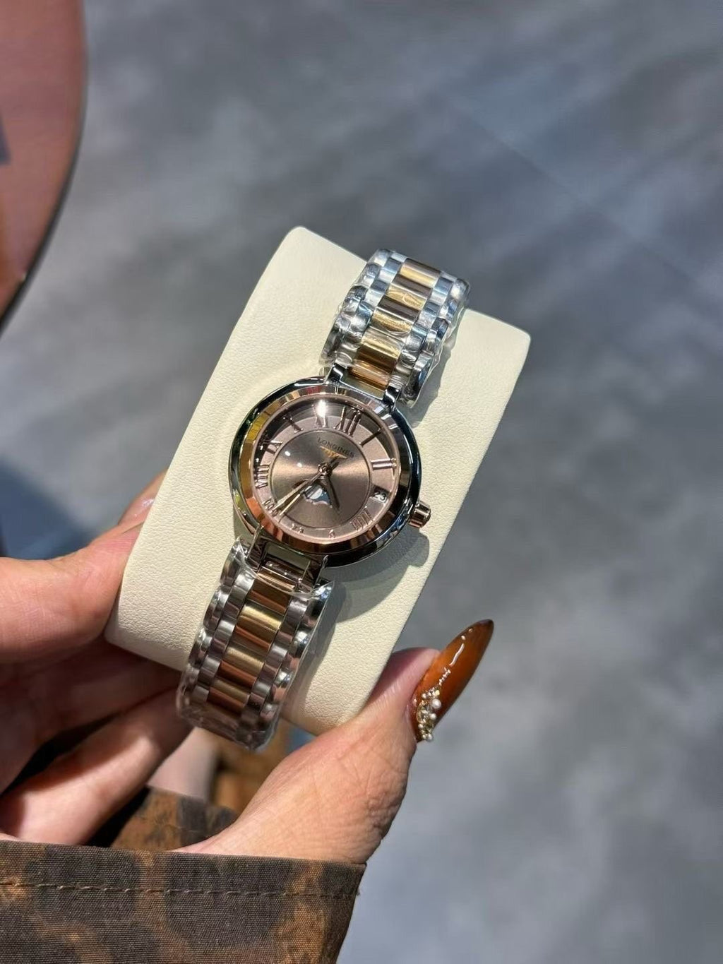 Longines Brown Dial Two-Tone Watch — hero