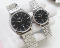 Longines Silver Black Dial Couple Watch Set — hero