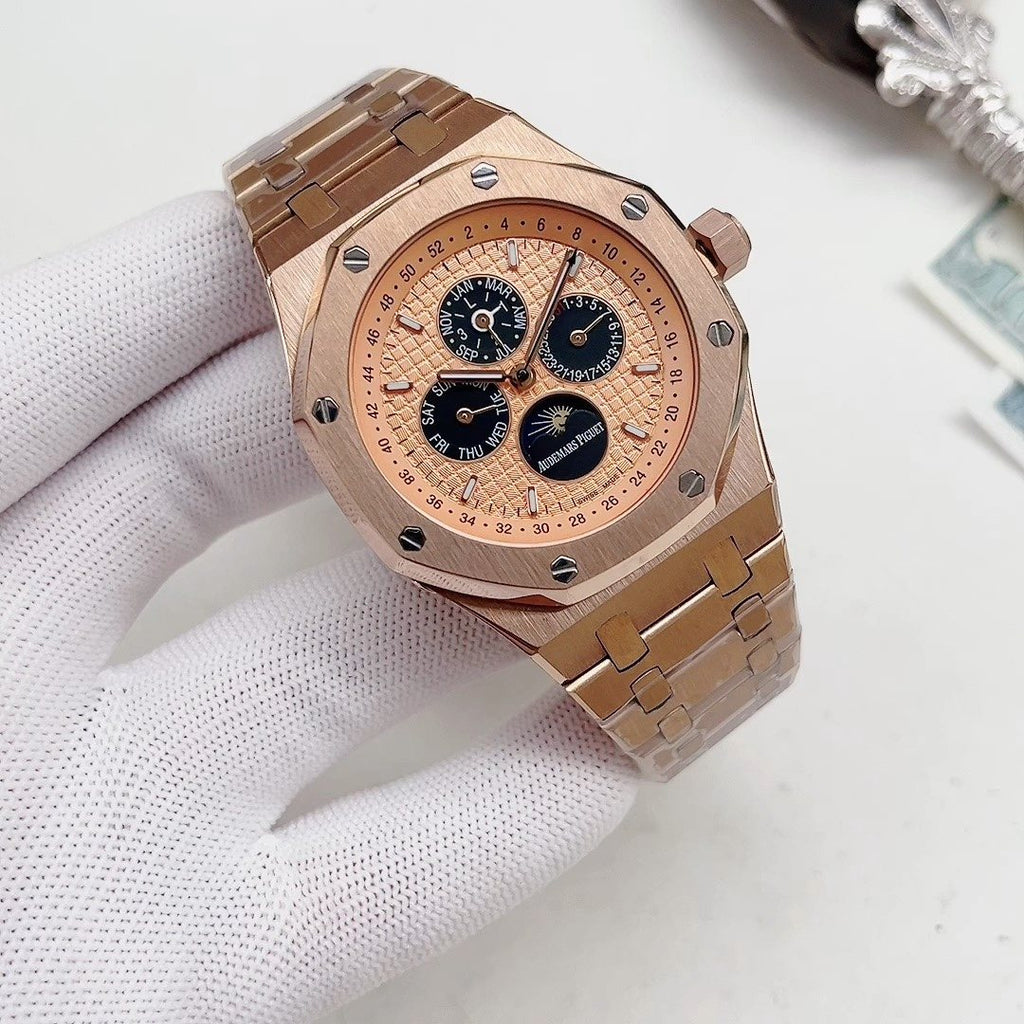 Audemars Piguet Rose Gold Chronograph Watch — front