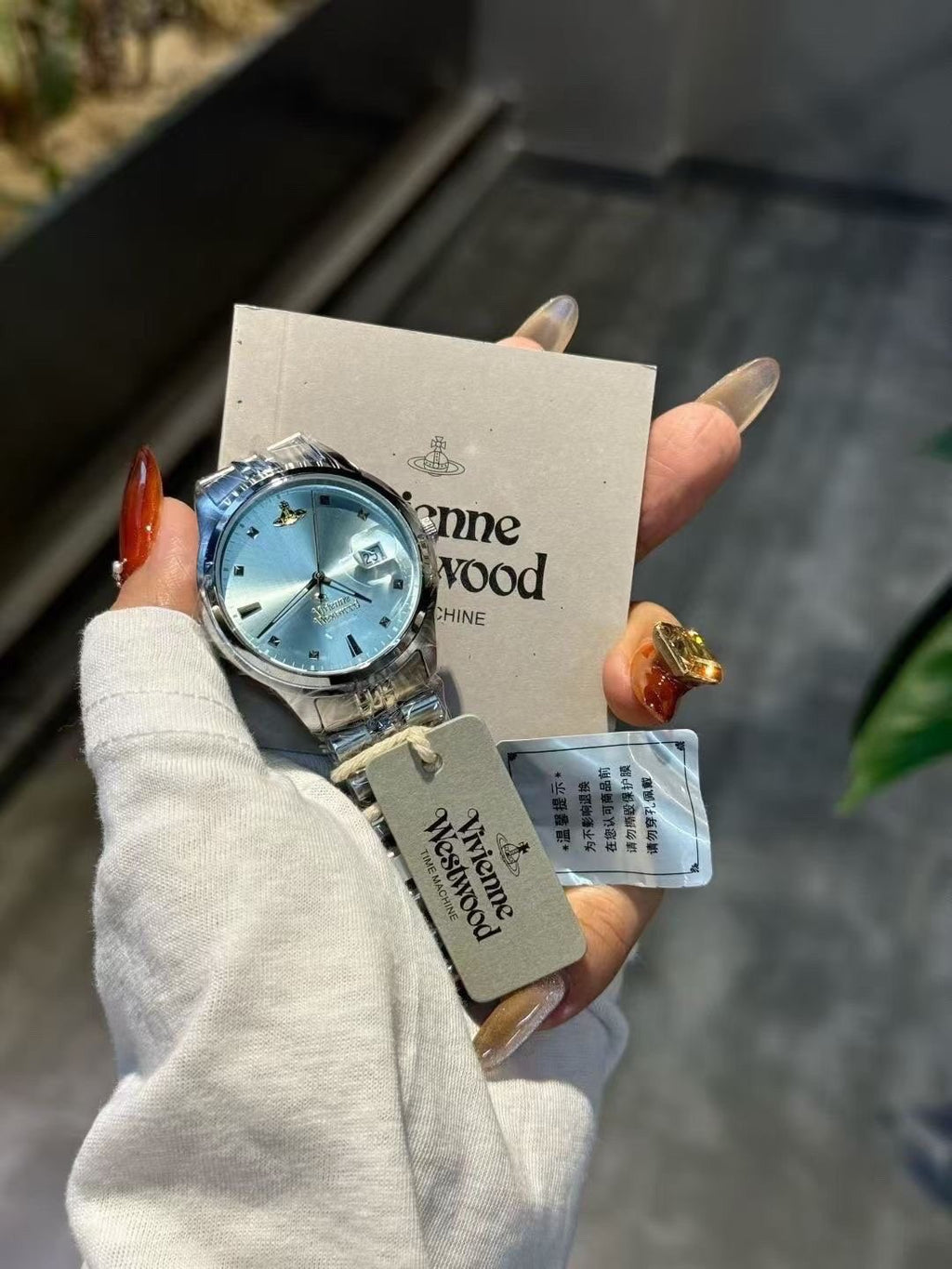 Vivienne Westwood Ice Blue Dial Watch — front