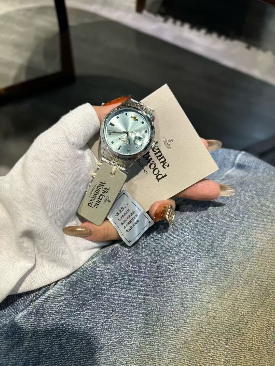 Vivienne Westwood Ice Blue Dial Watch — front