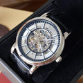 EMPORIO ARMANI Silver-Tone Skeleton Dial Watch — hero