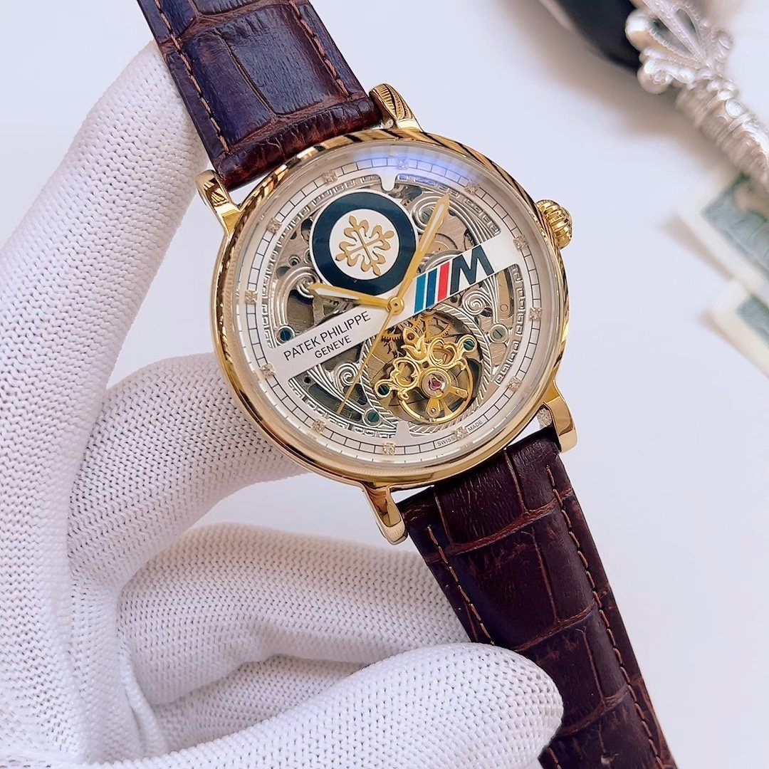 Patek Philippe Gold-Tone Skeleton Dial Watch — hero
