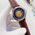 Longines Blue Open-Heart Leather Strap Watch — hero