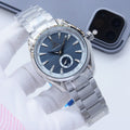 Omega Silver Blue Dial Bracelet Watch — hero