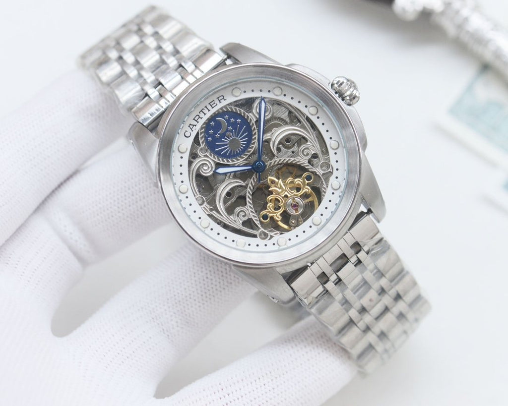 Cartier Gold Silver Bracelet Watch — hero