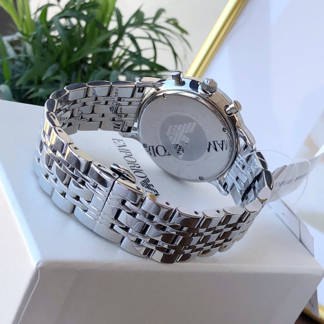 EMPORIO ARMANI Black Dial Bracelet Watch — back
