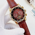 OMEGA Burgundy Dial Gold-Tone Watch — hero