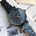 EMPORIO ARMANI Black Dial Rose Gold-Tone Watch — hero