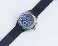 Rolex Black Dial Strap Watch — hero