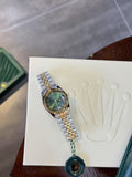 Rolex Green Dial Two-Tone Watch — hero
