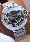 Cartier Rose Gold Black Silver Dial Bracelet Watch — hero