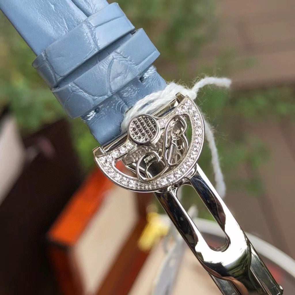 Breguet Light Blue Strap Watch — detail
