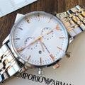 EMPORIO ARMANI White Dial Two-Tone Watch — hero