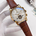 OMEGA Brown Leather Strap Watch — hero