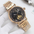 Longines Rose Gold Black Bracelet Watch — hero