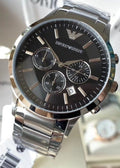 EMPORIO ARMANI Black Dial Bracelet Watch — hero