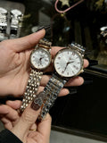 Longines Gold Two Tone White Dial Bracelet Watch — hero
