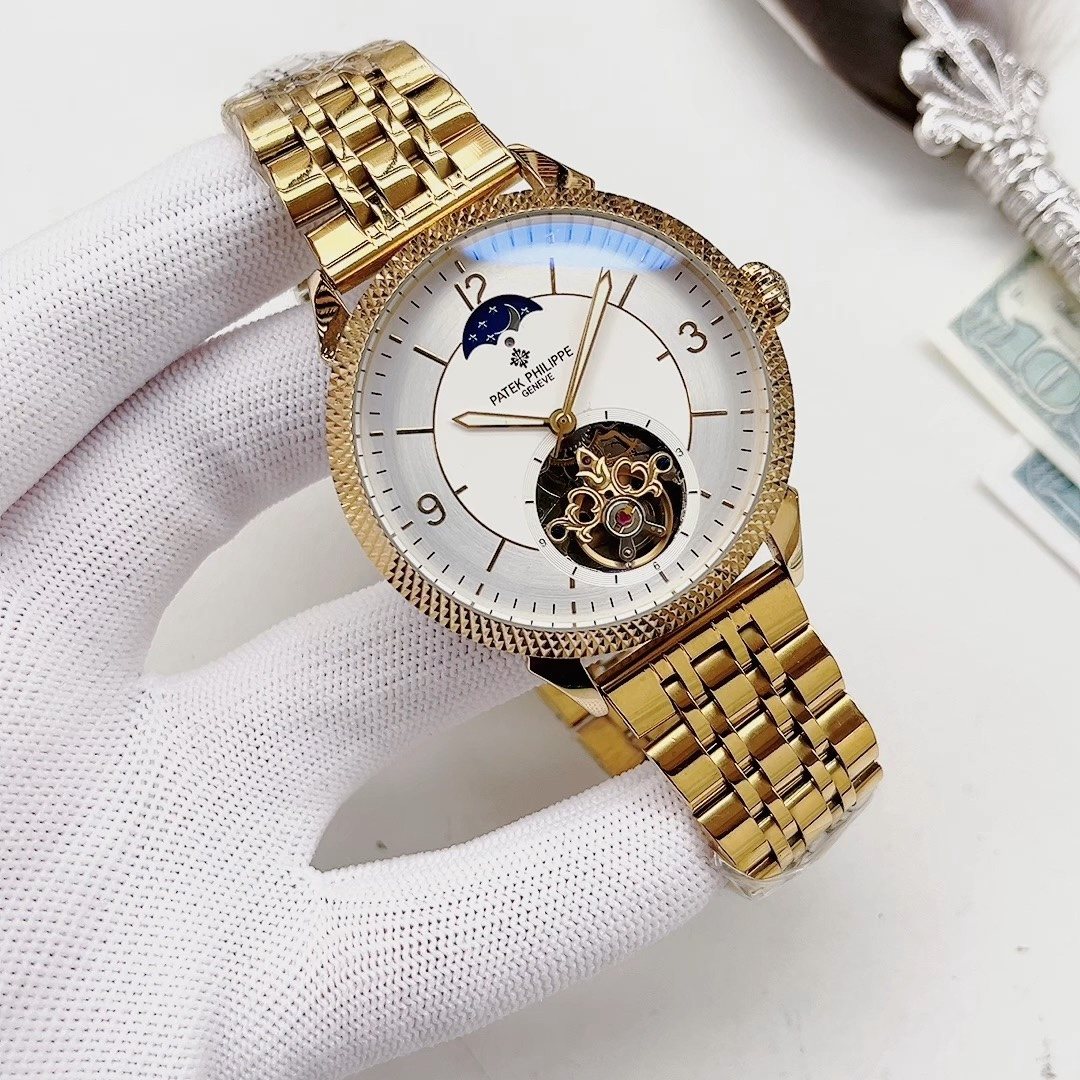 Patek Philippe Gold-Tone Open-Heart Watch — hero