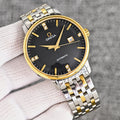 Omega Two Tone Black Dial Bracelet Watch — hero