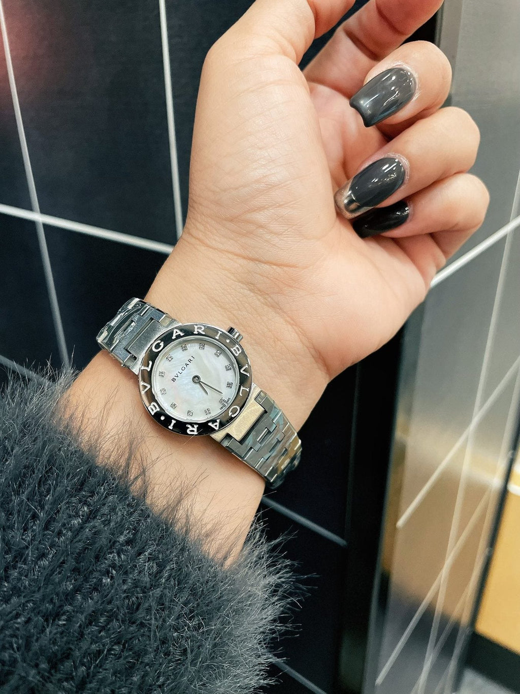 Bulgari White Dial Silver Bracelet Watch — model