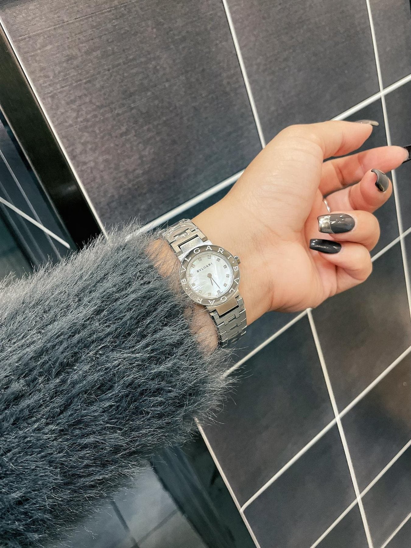 Bulgari White Dial Silver Bracelet Watch — model