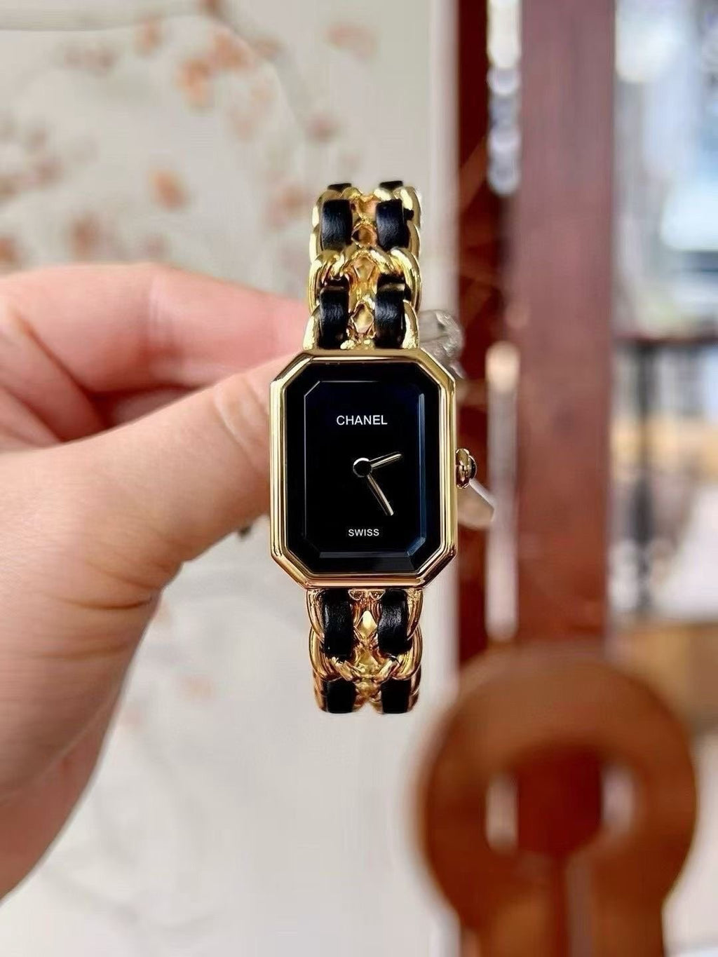 Chanel Black Dial Braided Bracelet Watch — hero