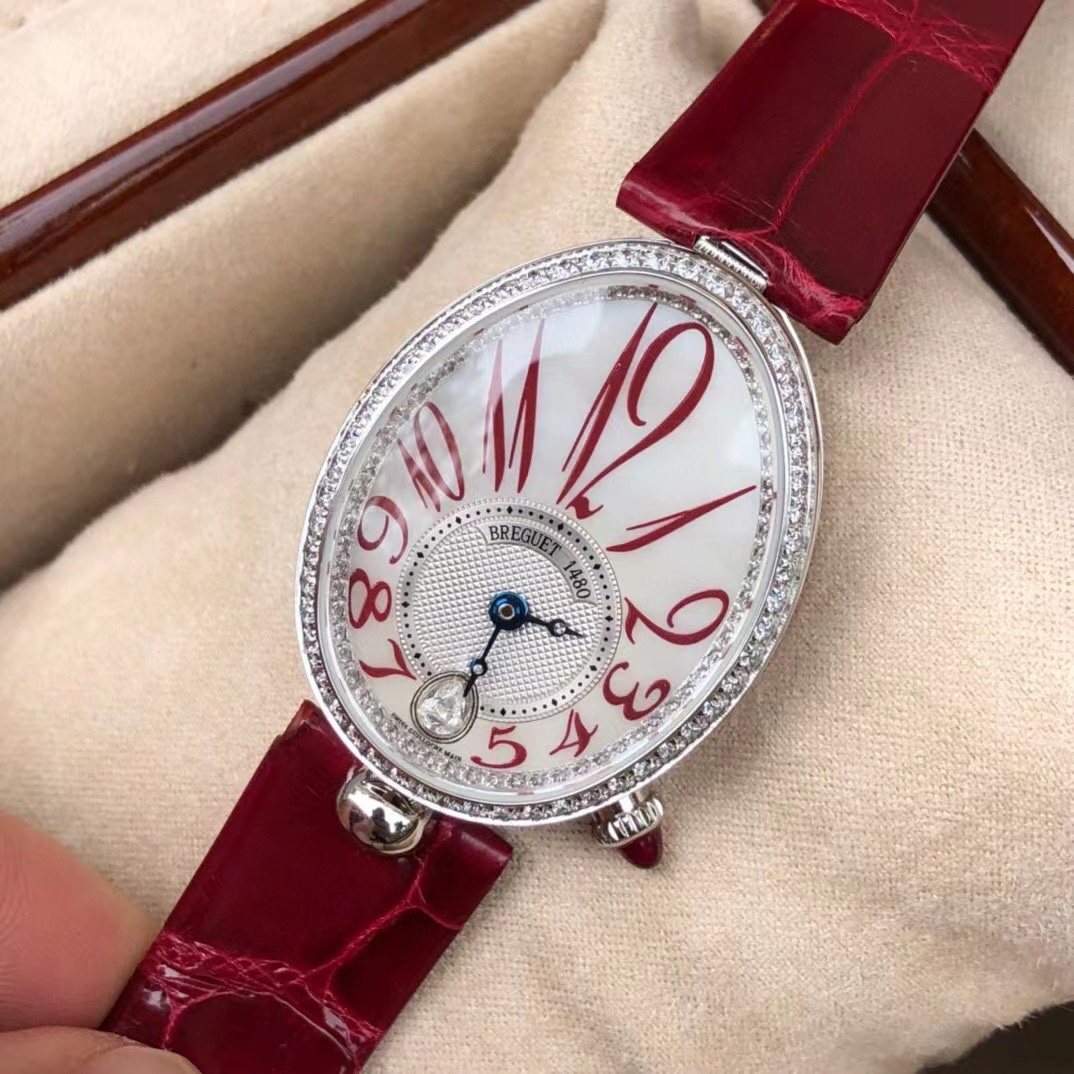 GaGa Milano Burgundy Red Crystal Bezel Watch — front