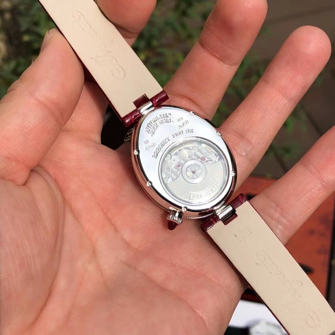 GaGa Milano Burgundy Red Crystal Bezel Watch — back