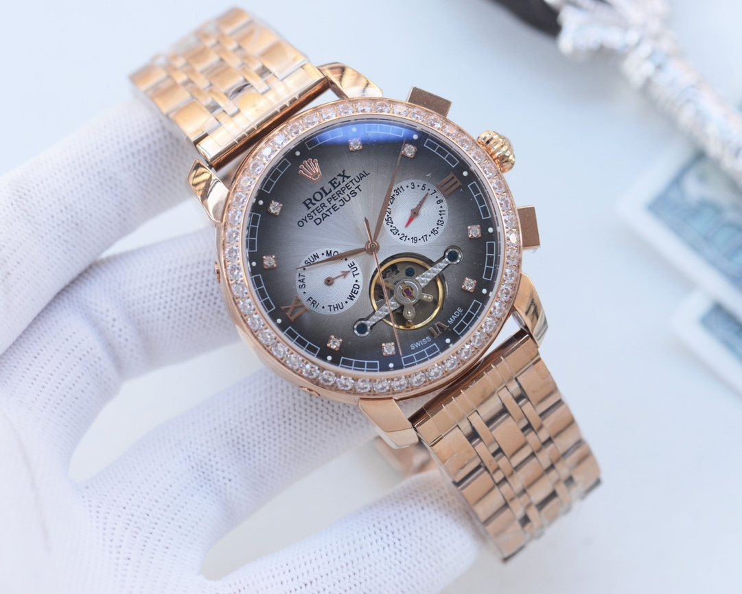 Rolex Rose Gold Bracelet Watch — hero