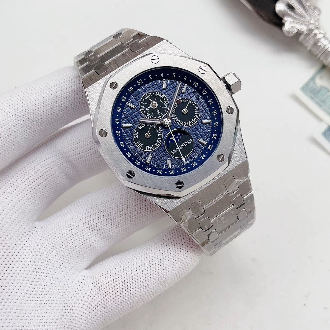 Audemars Piguet Blue Dial Chronograph Watch — front