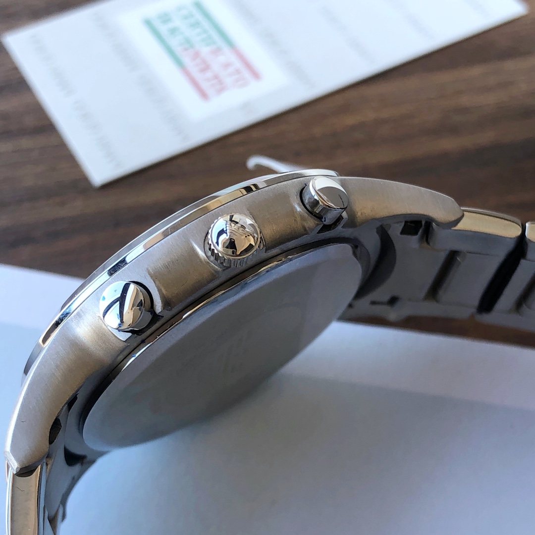 EMPORIO ARMANI Black Dial Two-Tone Watch — side