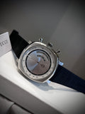 Gucci Black Silver Dial Strap Watch — hero