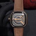 SEVENFRIDAY Gray Dial Leather Strap Watch — hero