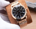 Patek Philippe Rose Gold Silver Black Dial Bracelet Watch — hero