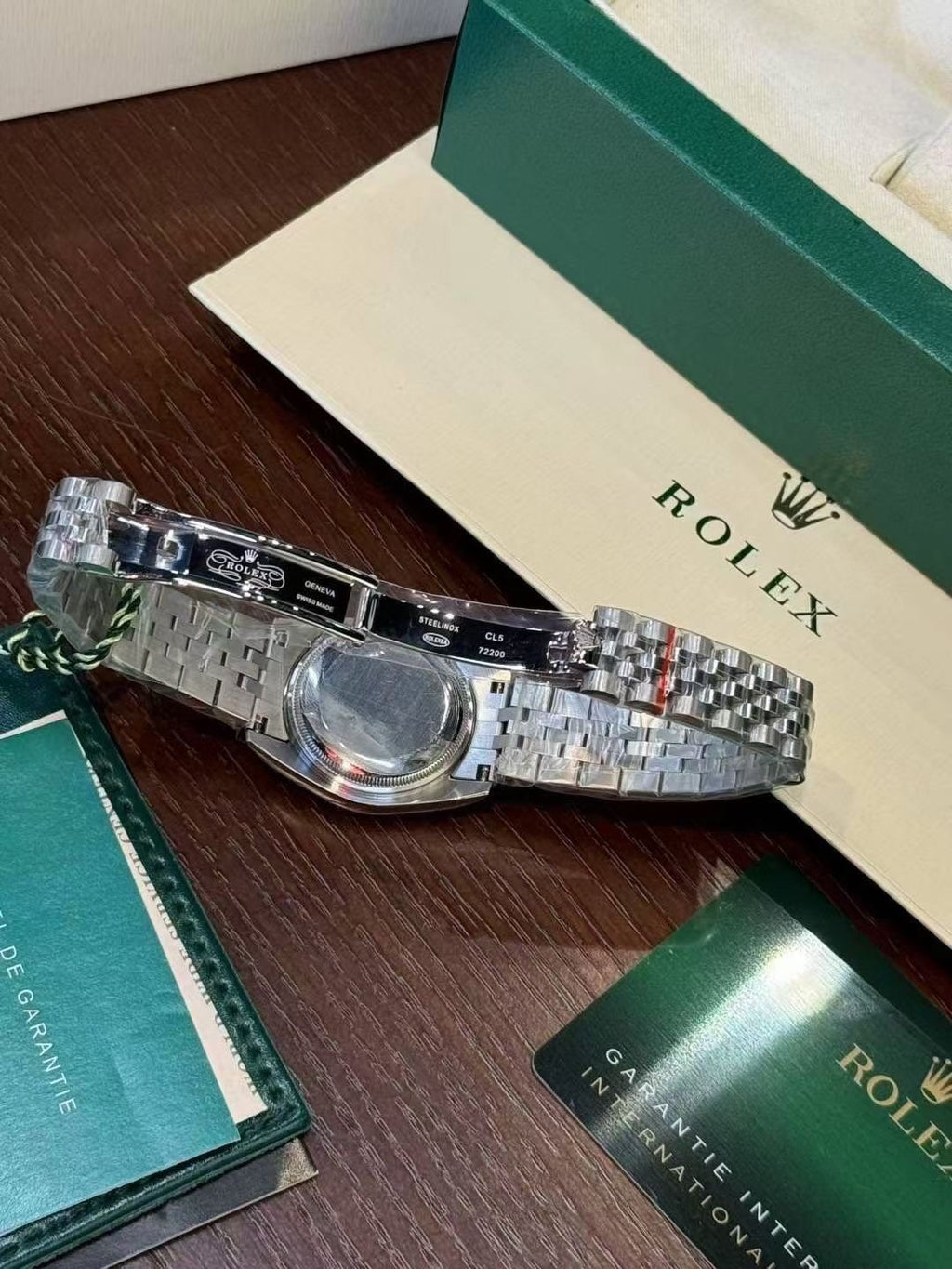 Rolex White Mother-of-Pearl Dial Watch — back