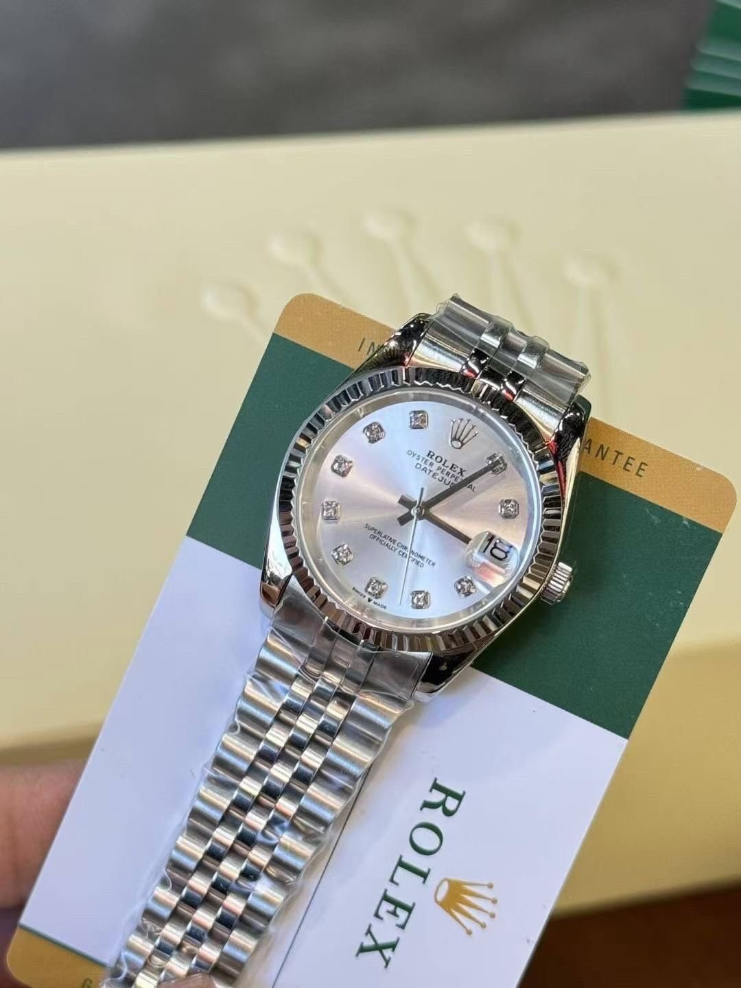 Rolex White Mother-of-Pearl Dial Watch — front