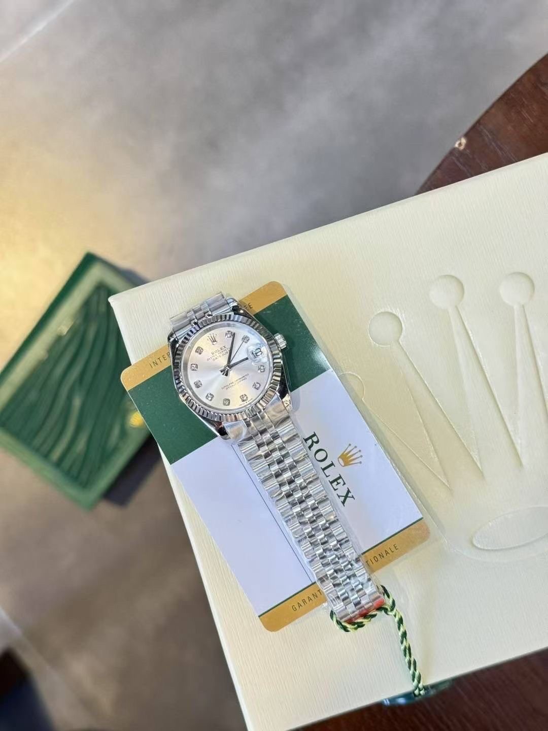 Rolex White Mother-of-Pearl Dial Watch — front