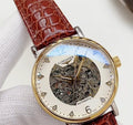 Longines Open-Heart Brown Strap Watch — hero