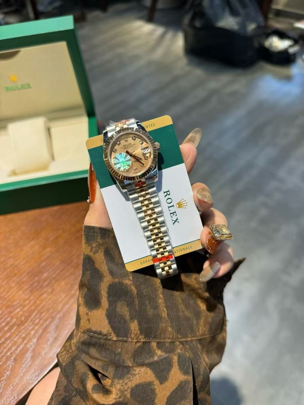 Rolex Two-Tone Champagne Dial Watch — front